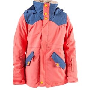 Burton Shortleaf Dryride Parka  YL Orange/Blue